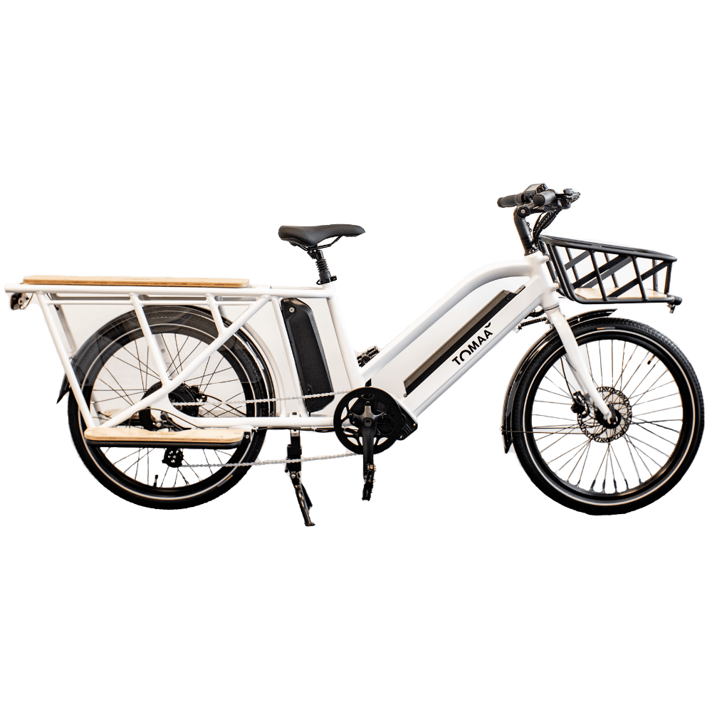 Cargo Longtail Velo Porteur Neuf Vélo Cargo électrique TOMAA Blanc
