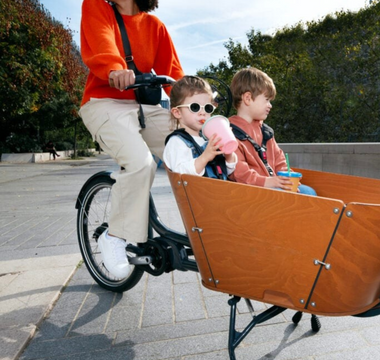 Famille en cargo pour la rentrée 